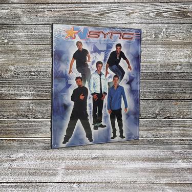 NOS 2000 Vintage NSYNC Wood Poster Plaque, Justin Timberlake Joey Fatone, Lance Bass, Singing Group Boy Band, Y2K Vintage Wall Hanging 