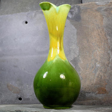 Classic Haeger Vase - Vintage Ceramic Vase in Beautiful Spring Green Colors | FREE SHIPPING 