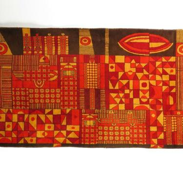 1950s Eastern European ABSTRACT MODERNIST ART TAPESTRY Rug MID CENTURY Space Age