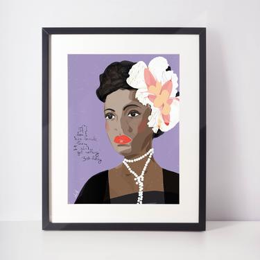 Billie Holiday - Music Lover - Iconic women -   Boss gifts - Cubicle Decor- Office Art- Cool Wall Art for Music Lovers 
