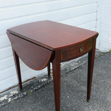 Mahogany Drop Leaf Folding Card Game Small Dinette Table by Johnson 1481