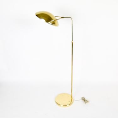 Adjustable Height & Shade Brass Floor Lamp