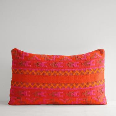 Vintage Pink, Red, and Orange Tapestry Throw Pillow Cover 19