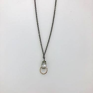 SMOKE AND DAGGERS CLEAR QUARTZ HALO NECKLACE