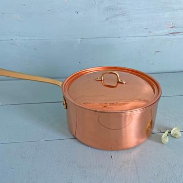 Vintage Tagus Copper Pot With Lid // Rustic, Primitive, Farmhouse, Cottagecore Copper Pot // Kitchen Copper Pot // Perfect Gift 