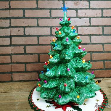 Vintage 18.5&quot; Cramer Ceramic Christmas Tree 