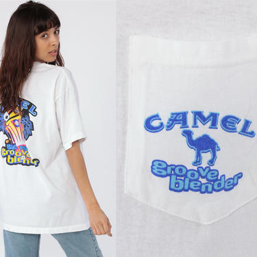 90s Camel Joe Shirt GROOVE BLENDER Las Vegas TShirt Casino Shirt Smoking T Shirt 1980s Vintage Retro Tee Pocket Tee Extra Large xl 