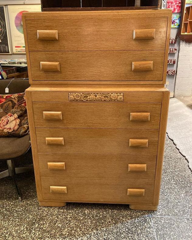 1940’s chest of drawers by Thomasville. 34” x 20.5” x 51”