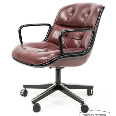 Charles Pollock for Knoll Oxblood Office Chair