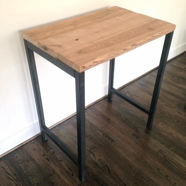 The &amp;quot;Monterey&amp;quot; Reclaimed Wood Standing Desk - Reclaimed Wood &amp; Steel - Standing Desk - Custom Height 