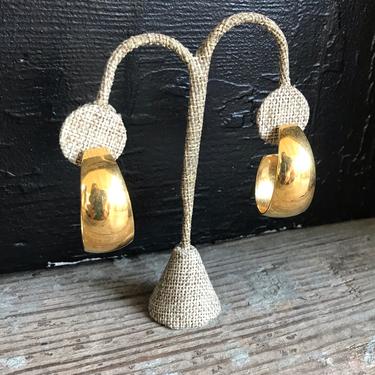 Wide Goldtone Hoop Earrings