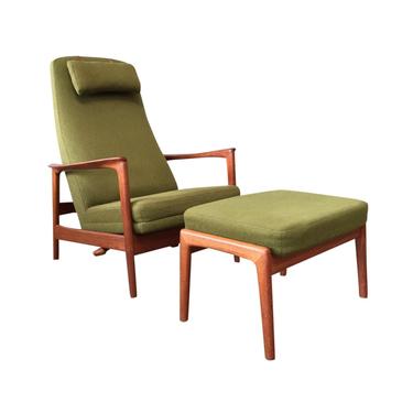 Folke Ohlsson Lounge Chair &amp; Ottoman for DUX  - Sweden 1960's 