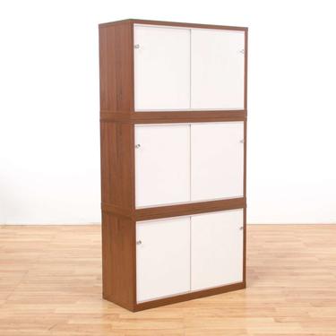 Stackable 3 Piece Cabinet W/ Sliding Doors