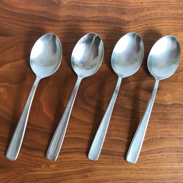 Vintage Gense of Sweden Facette Flatware Soup Spoons - Set of 4 