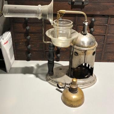 Circa 1890 Nebulizer Dr. Siegel Glass and Chrome with Original Oil BurningLamp