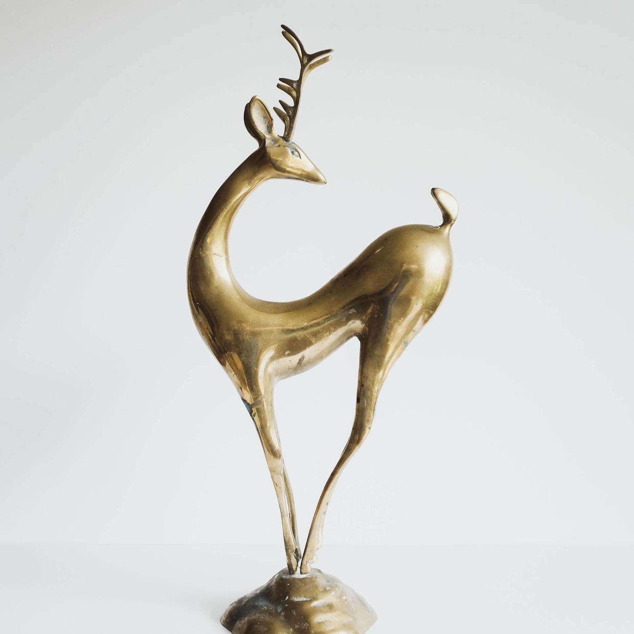 Microscope Statue Large Mid Century Brass Deer Statue / sculpture - 18 | Microscope ...