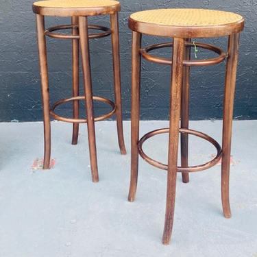 Cane and Bentwood Bar Stools