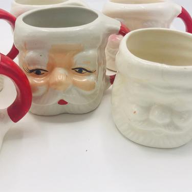 Vintage Collection of (6)   Santa Claus Mugs-from Japan 