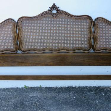 French Carved Caning King Size Headboard 2152