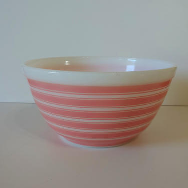 Vintage Pyrex Pink Rainbow Stripe 402 Mixing Bowl 