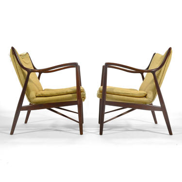 Pair of Finn Juhl #45 Chairs by Baker