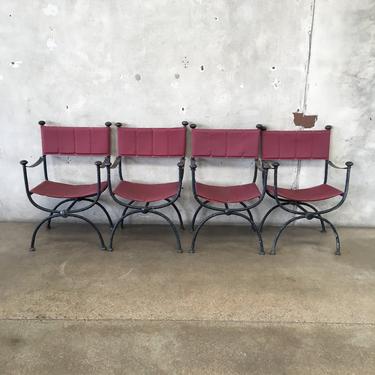 Set of Four Iron Patio Chairs