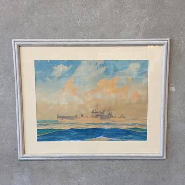 World War II Era Watercolor Painting