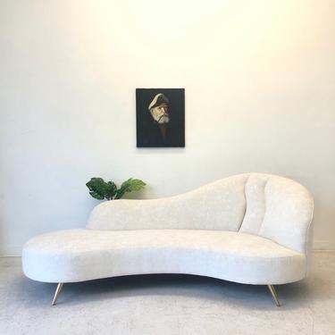 Vintage Biomorphic Sofa With New Upholstery 