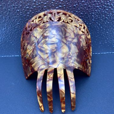 1920s Amber Celluloid Comb 