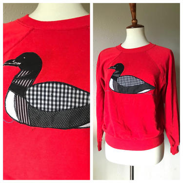 Vintage sitting duck red sweatshirt XS or S 