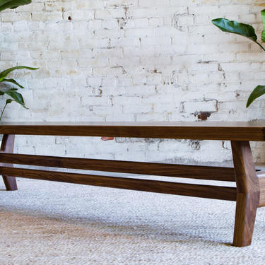 Midcentury Modern Bench, Modern Bench, Walnut Bench, Dining table bench, Entryway bench, Bench, &amp;quot;The Continental 