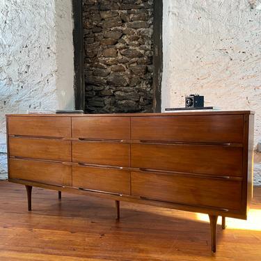Mid century dresser Danish modern triple dresser mid century modern chest of drawers 