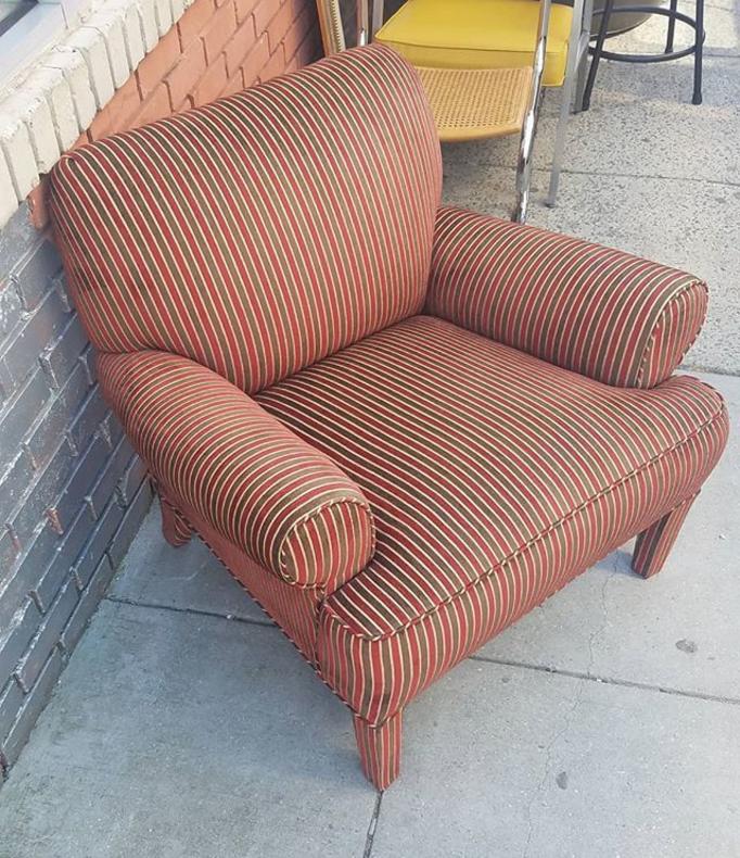 SOLD.                   Overstuffed Club Chair, one of 2. $139 each.