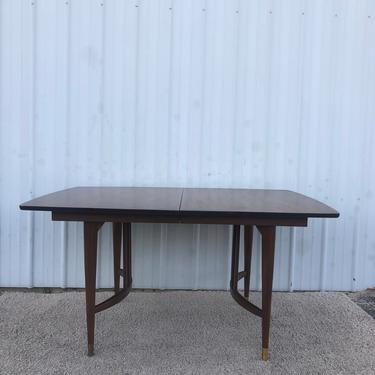 Mid Century Walnut Dining Table with Bentwood Base