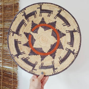 Handwoven African Wall Decor Basket 14&amp;quot; Round 
