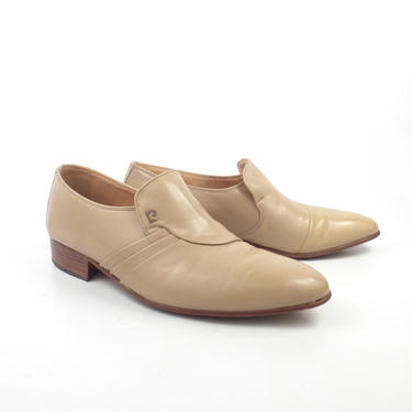 Pierre Cardin Shoes Leather Vintage 1970s Dress Loafers Men's size 7 