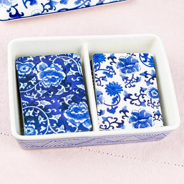 Blue &amp; White Chinoiserie Double Deck Playing Card Set