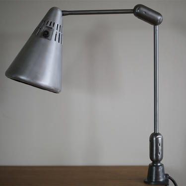 restored vintage machinist lamp by Swivelier, vintage industrial desk lamp, drafting lamp 