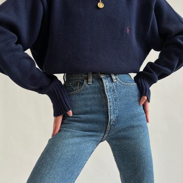 Vintage Midnight Navy Polo Ralph Lauren Cotton Sweater