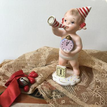 Vintage Calendar Cuties, January Birthday Figurine By Napco, 1962, Bedford Ohio, New Year's Decor, January Baby 