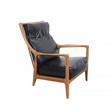 Mid Century Lounge Chair Oak Recliner Milo Baughman 