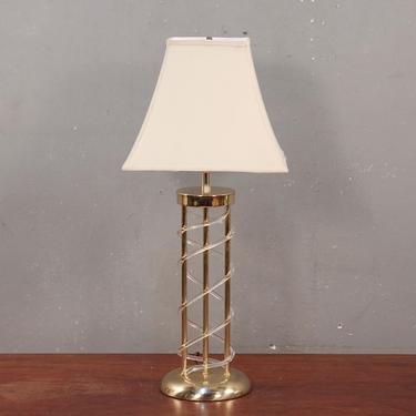 Brass &amp; Lucite Swirls Table Lamp