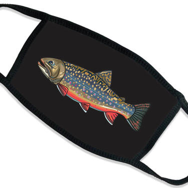 Adult Face Mask Cover: Brook Trout Fish