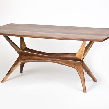 Mid Century Modern Dining Table, Solid Walnut Dining Table 