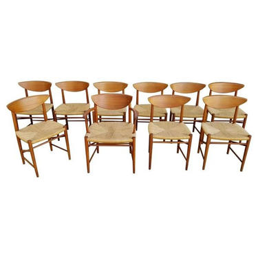 Set of 10 Peter Hvidt &amp; Orla Mølgaard-Nielsen Teak Dining Chairs 