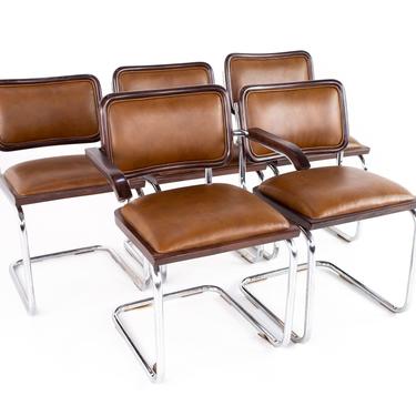 Marcel Breuer Cesca Style Mid Century Dining Chairs - Set of 5 - mcm 