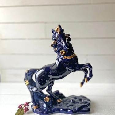 Vintage Blue Horse, Midsummer's Night Unicorn, Princeton Gallery Limited Edition | Horse Collector, Collectible | Perfect Birthday Gift 