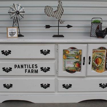 Farmhouse Cabinet with Fruit Labels