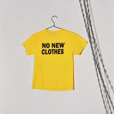 Kids Zero Waste Shirt / No New Clothes Tee in Bright Yellow / Children's Small 