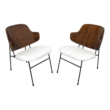 Pair of Mid-Century Danish Modern IB Kofod Larsen Selig Penguin Chairs 